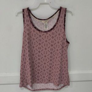 NWoT Lucky Brand Women's Drawstring Lounge Tank Top Burgundy Size L $85 FFF007